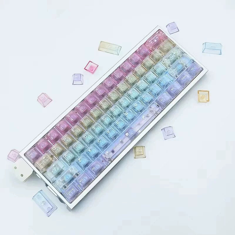 Candy Frosted Translucent 115-Key OEM Profile PC Keycap Set