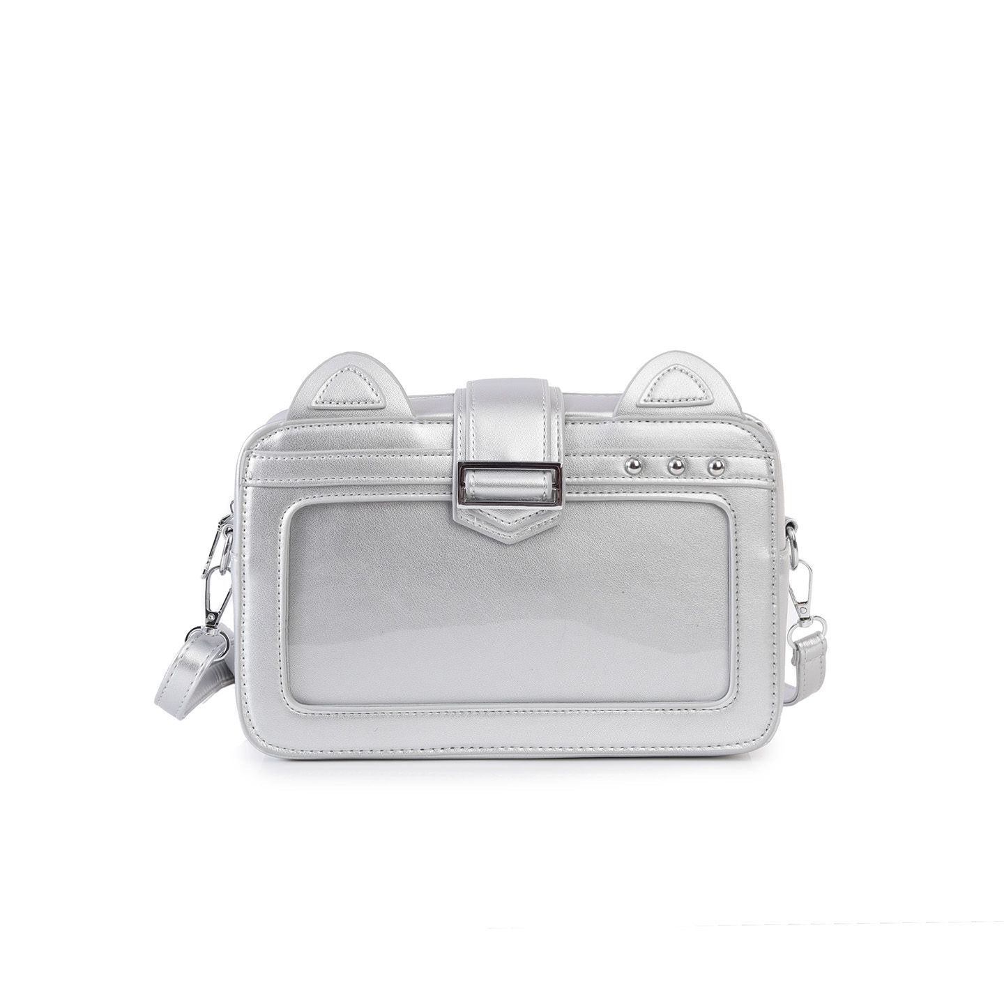 Cat Can Cat Ear Ita Bag – Clear Mini Crossbody for Pins and Badges