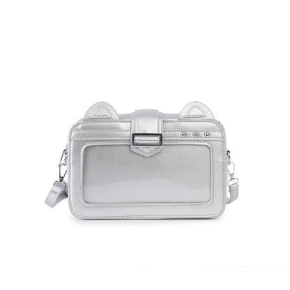 Cat Can Cat Ear Ita Bag – Clear Mini Crossbody for Pins and Badges