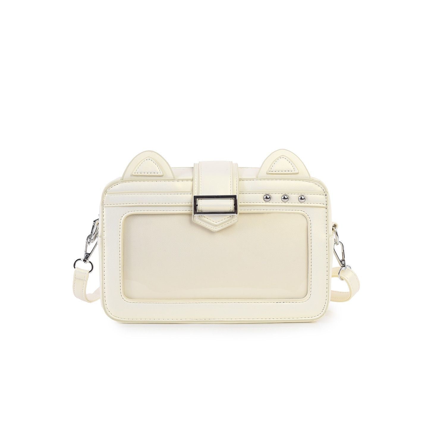 Cat Can Cat Ear Ita Bag – Clear Mini Crossbody for Pins and Badges