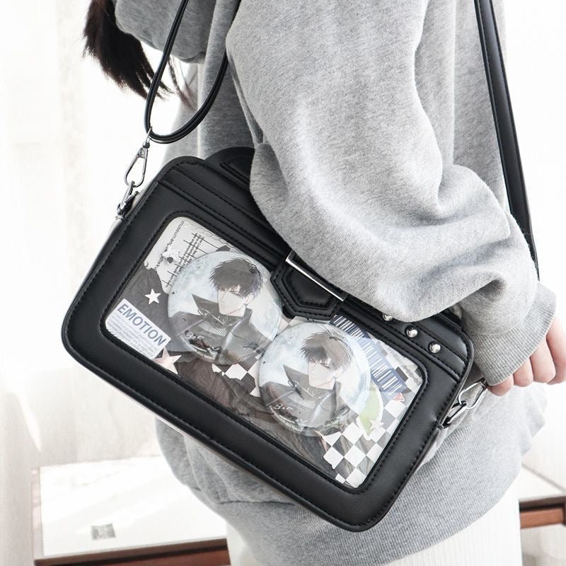 Cat Can Cat Ear Ita Bag – Clear Mini Crossbody for Pins and Badges