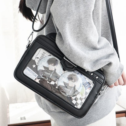 Cat Can Cat Ear Ita Bag – Clear Mini Crossbody for Pins and Badges