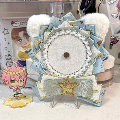 Cat Ear Holographic Rosette Badge Holder