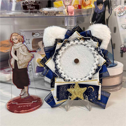 Cat Ear Holographic Rosette Badge Holder