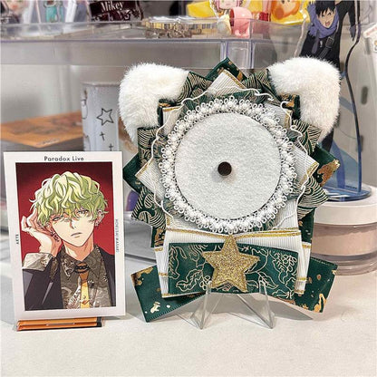 Cat Ear Holographic Rosette Badge Holder