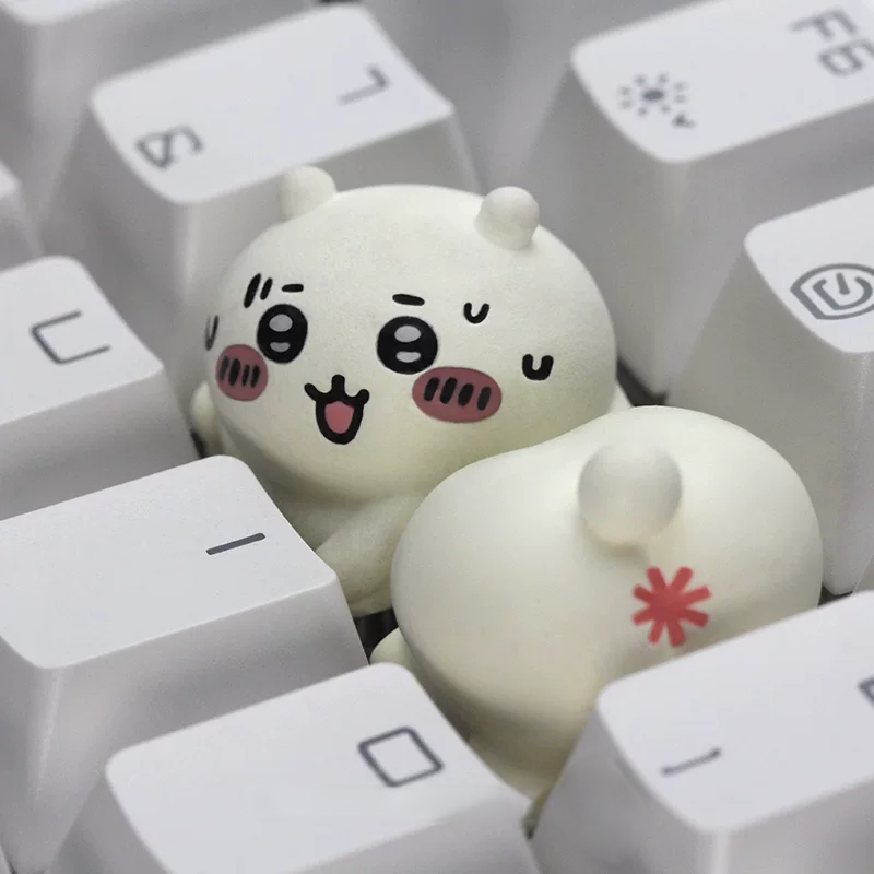 Chiikawa Character 3D Resin Keycap – Chiikawa + Hachiware