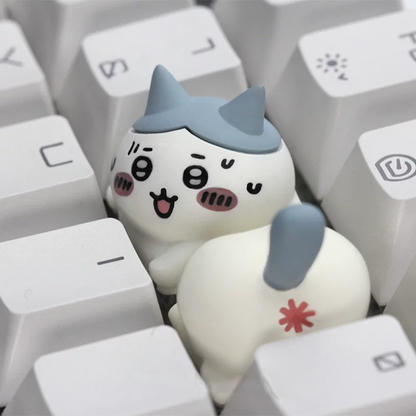 Chiikawa Character 3D Resin Keycap – Chiikawa + Hachiware