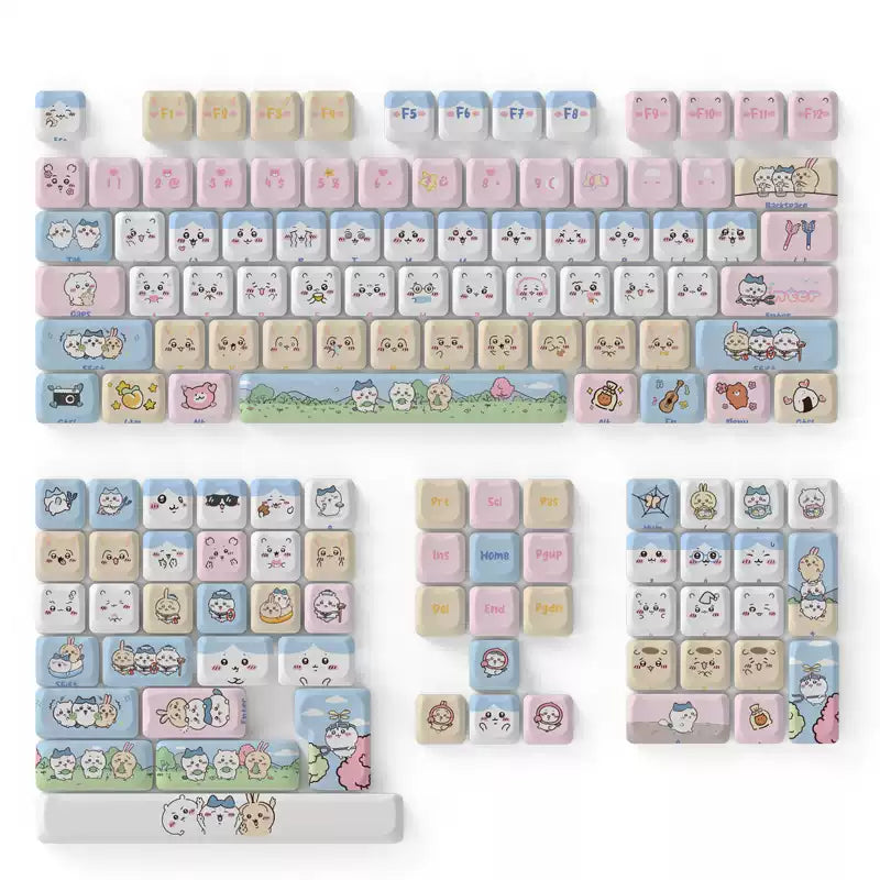 Chiikawa Kawaii 130-Key PBT Keycap Set