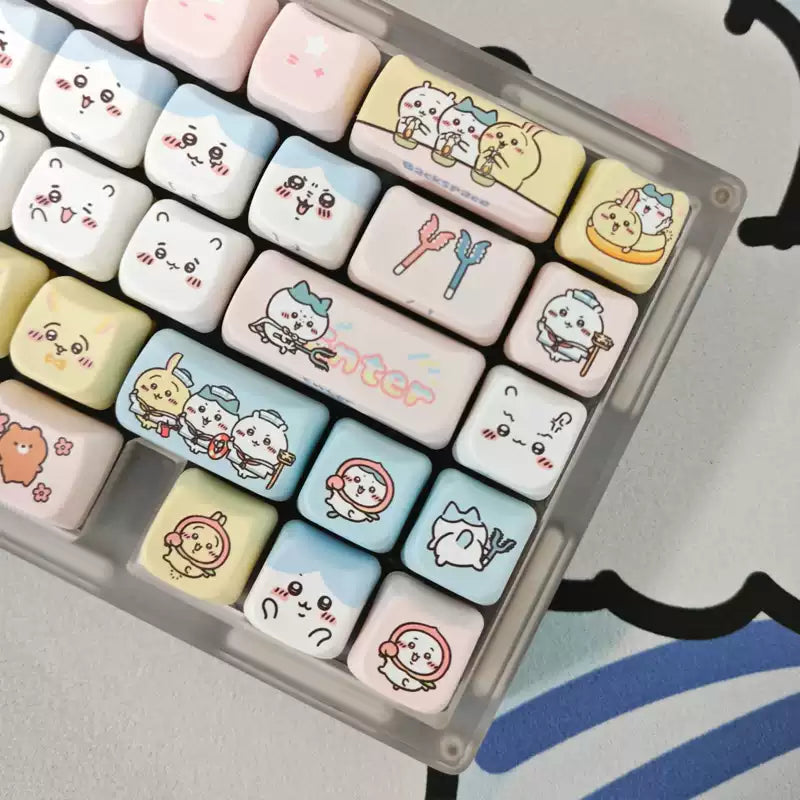 Chiikawa Kawaii 130-Key PBT Keycap Set