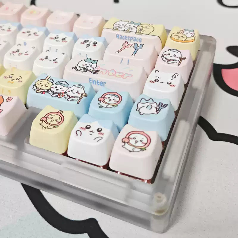 Chiikawa Kawaii 130-Key PBT Keycap Set