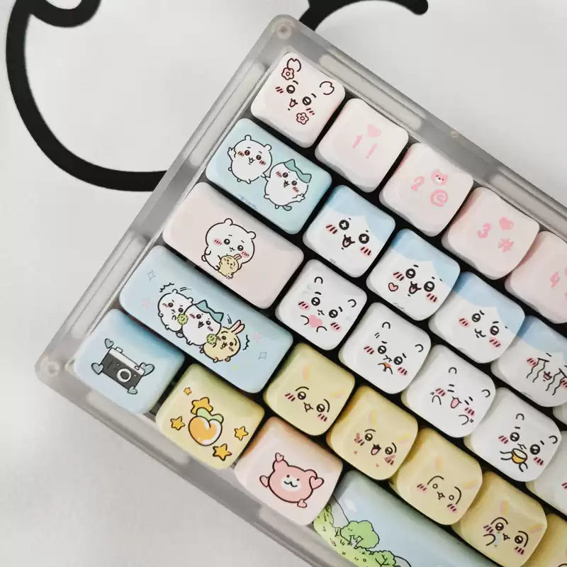 Chiikawa Kawaii 130-Key PBT Keycap Set