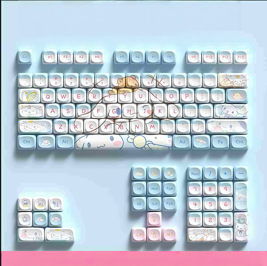Cinnamoroll MOA Profile PBT Keycap Set – 112 Keys