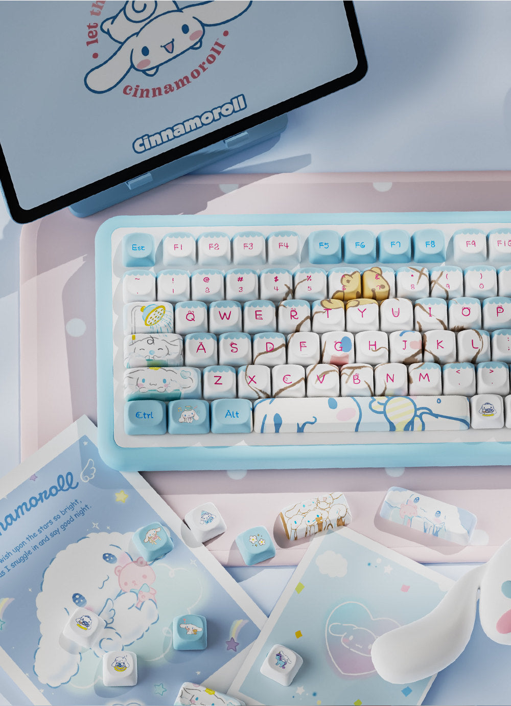 Cinnamoroll MOA Profile PBT Keycap Set – 112 Keys
