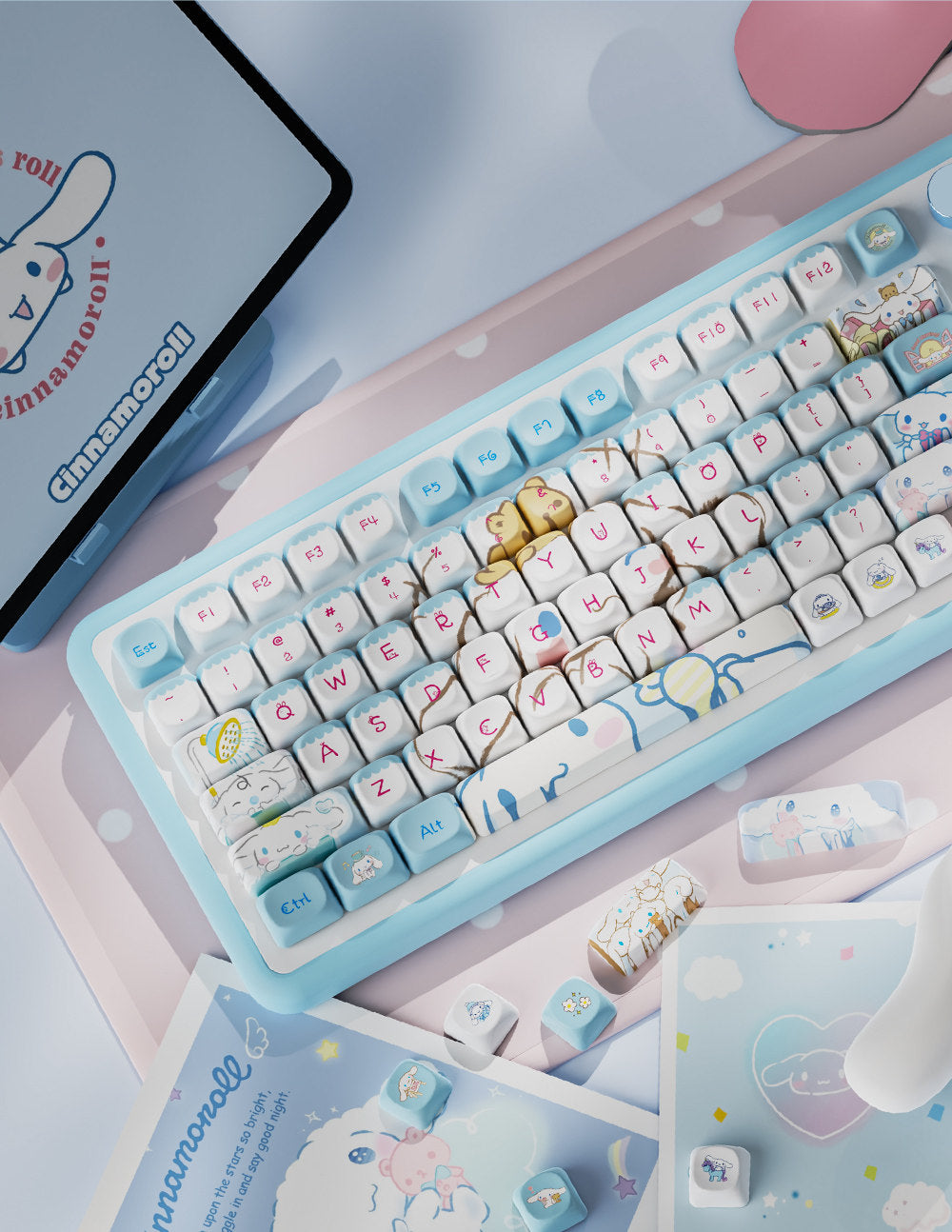 Cinnamoroll MOA Profile PBT Keycap Set – 112 Keys