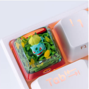 Pokémon "Bulbasaur" Artisan Keycap - Crystal Resin Edition