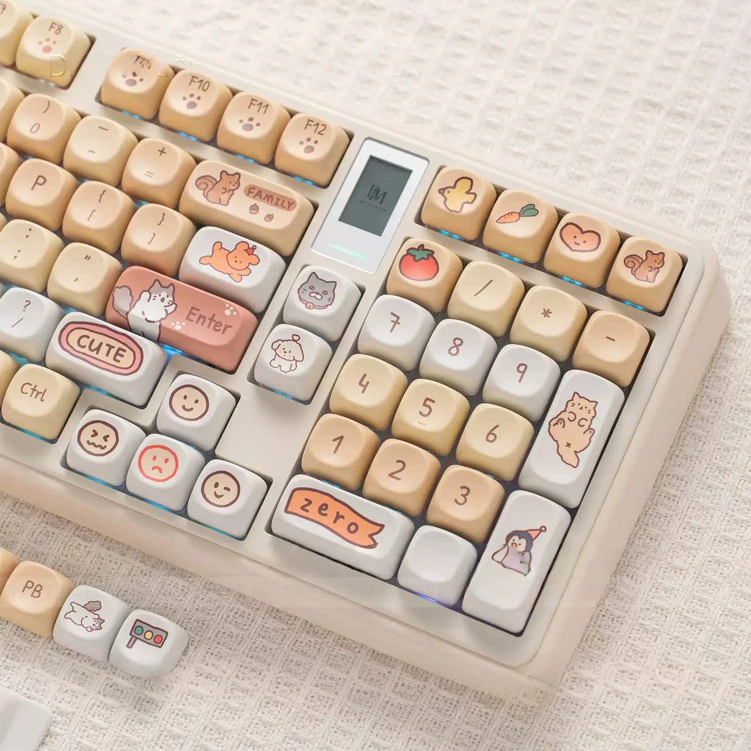 Cute Pet Kindergarten PBT Keycap Set – 132 Keys