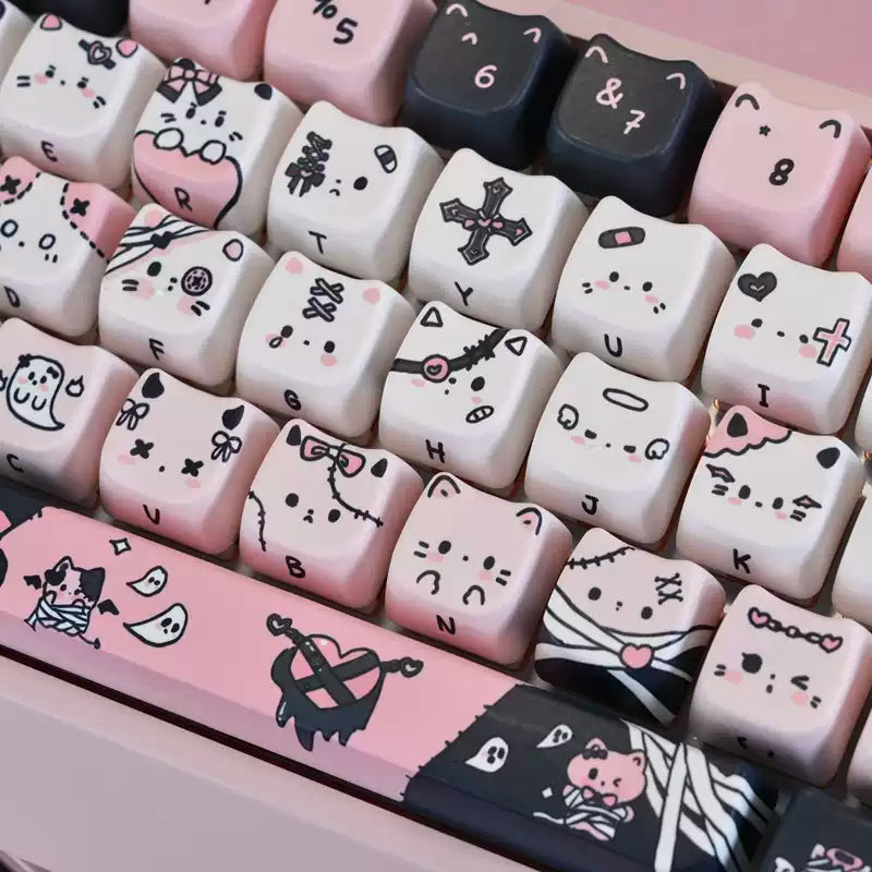Dark Glam Cat MOA Profile Dye-Sub Keycap Set