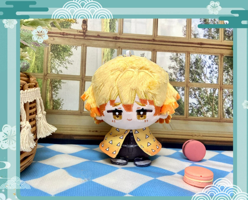 Demon Slayer: Kimetsu no Yaiba Zenitsu Agatsuma 12cm Sitting Posture Plush Doll Keychain