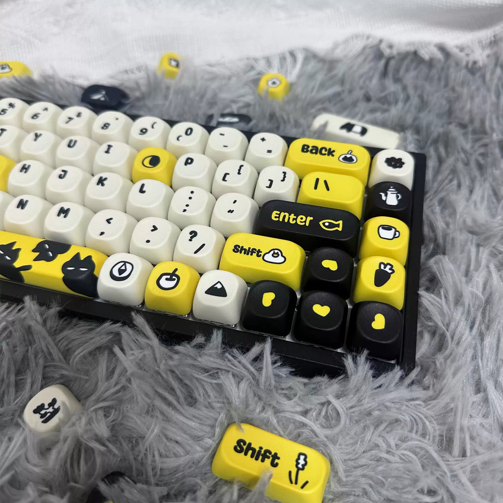 Doodle Sticker MOA PBT Keycap Set – 118 Keys