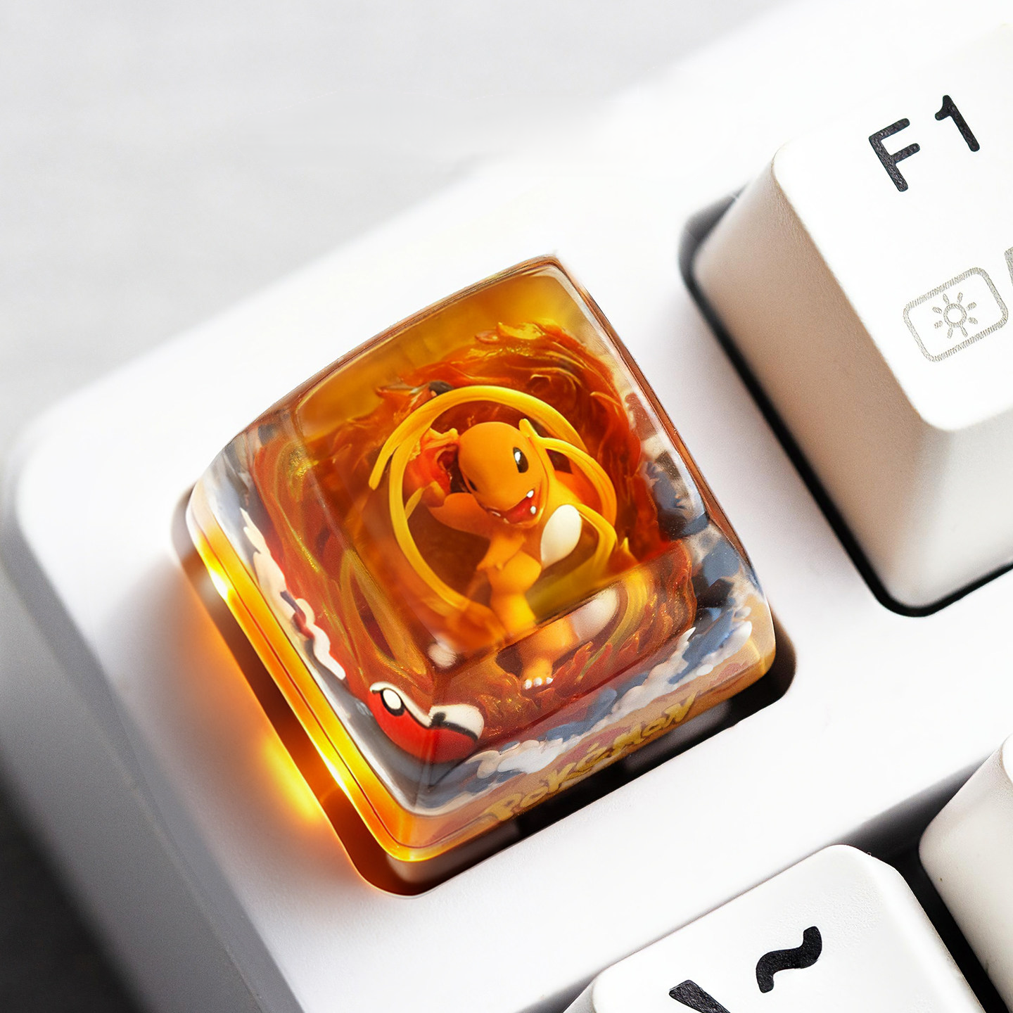 Pokémon "Charmander" Artisan Keycap - Crystal Resin Edition