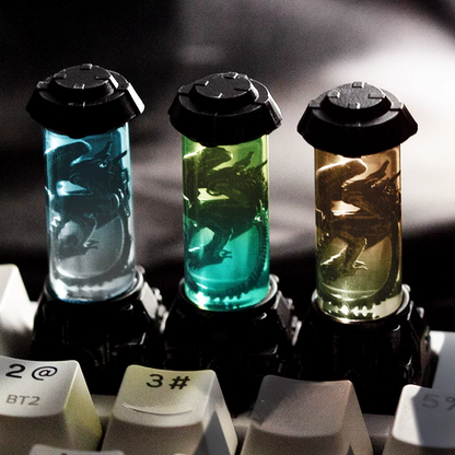 Xenomorph-Inspired Backlit Artisan Keycap – Translucent Resin ESC Keycap