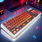 EVA Asuka OEM Profile PC + PBT Shine-Through Keycap Set