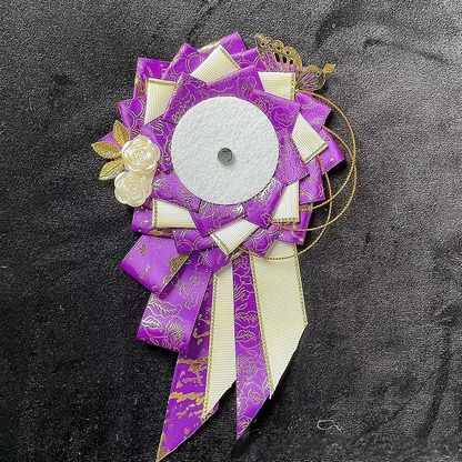 Elegant Tail Ribbon Can Badge Rosette Holder