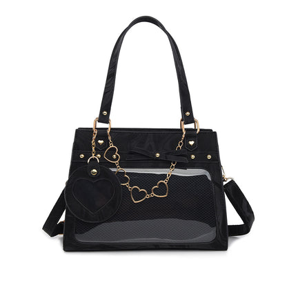 Elegant Calligraphy Ita Bag | Traditional Style Crossbody Satchel for Danmei & Anime Pins