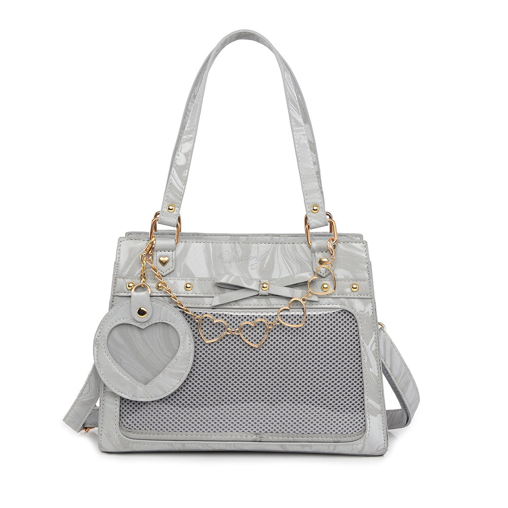 Elegant Calligraphy Ita Bag | Traditional Style Crossbody Satchel for Danmei & Anime Pins