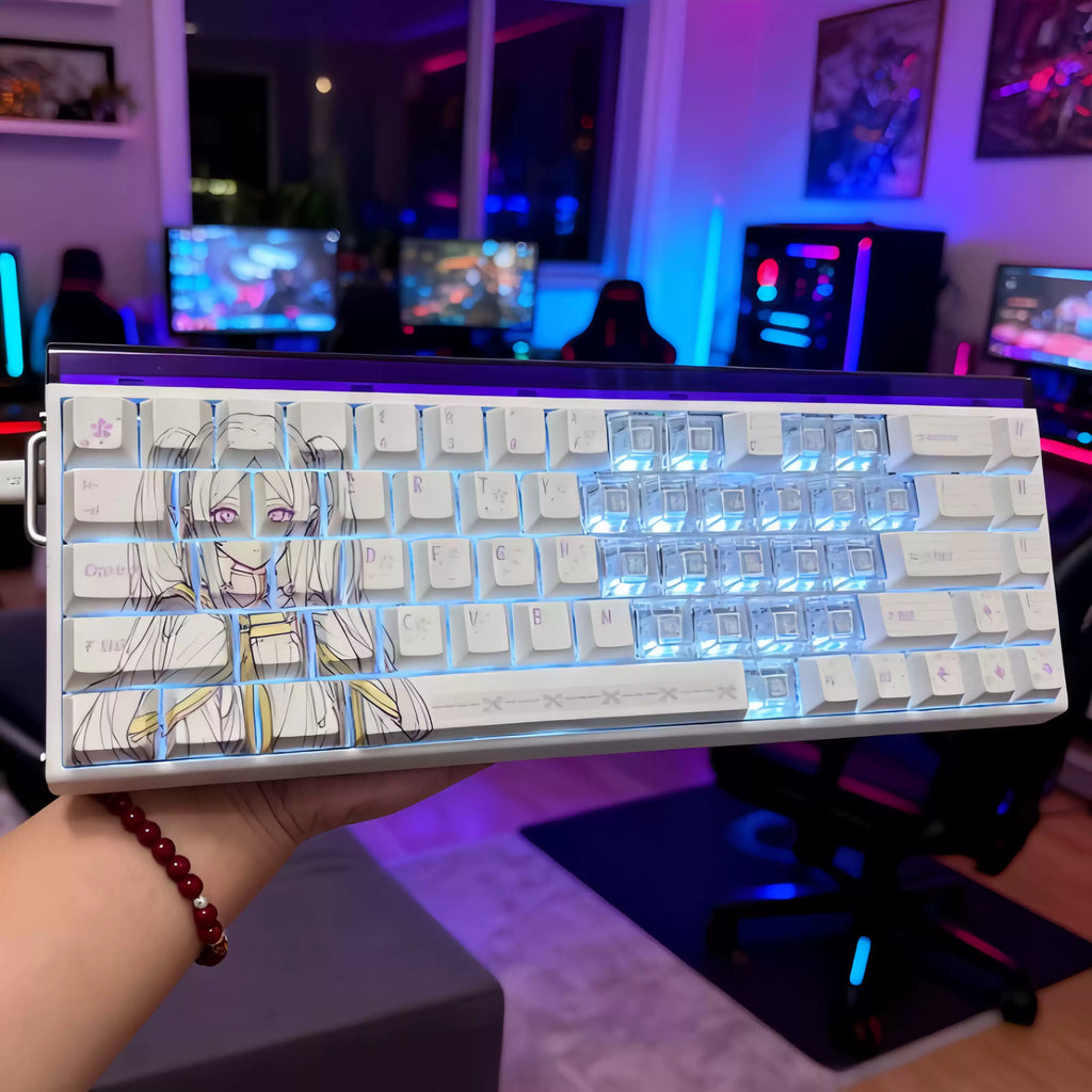 Frieren 2.0 Original Profile PBT Keycap Set with Transparent Accent Keys