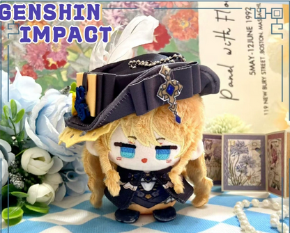 Genshin Impact Navia 12cm Sitting Posture Plush Doll Keychain