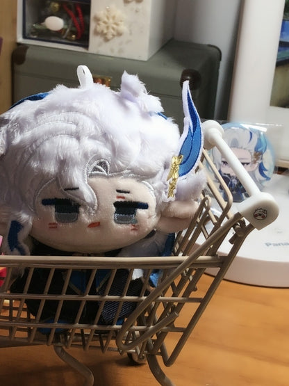 Genshin Impact Neuvillette 12cm Sitting Posture Plush Doll Keychain