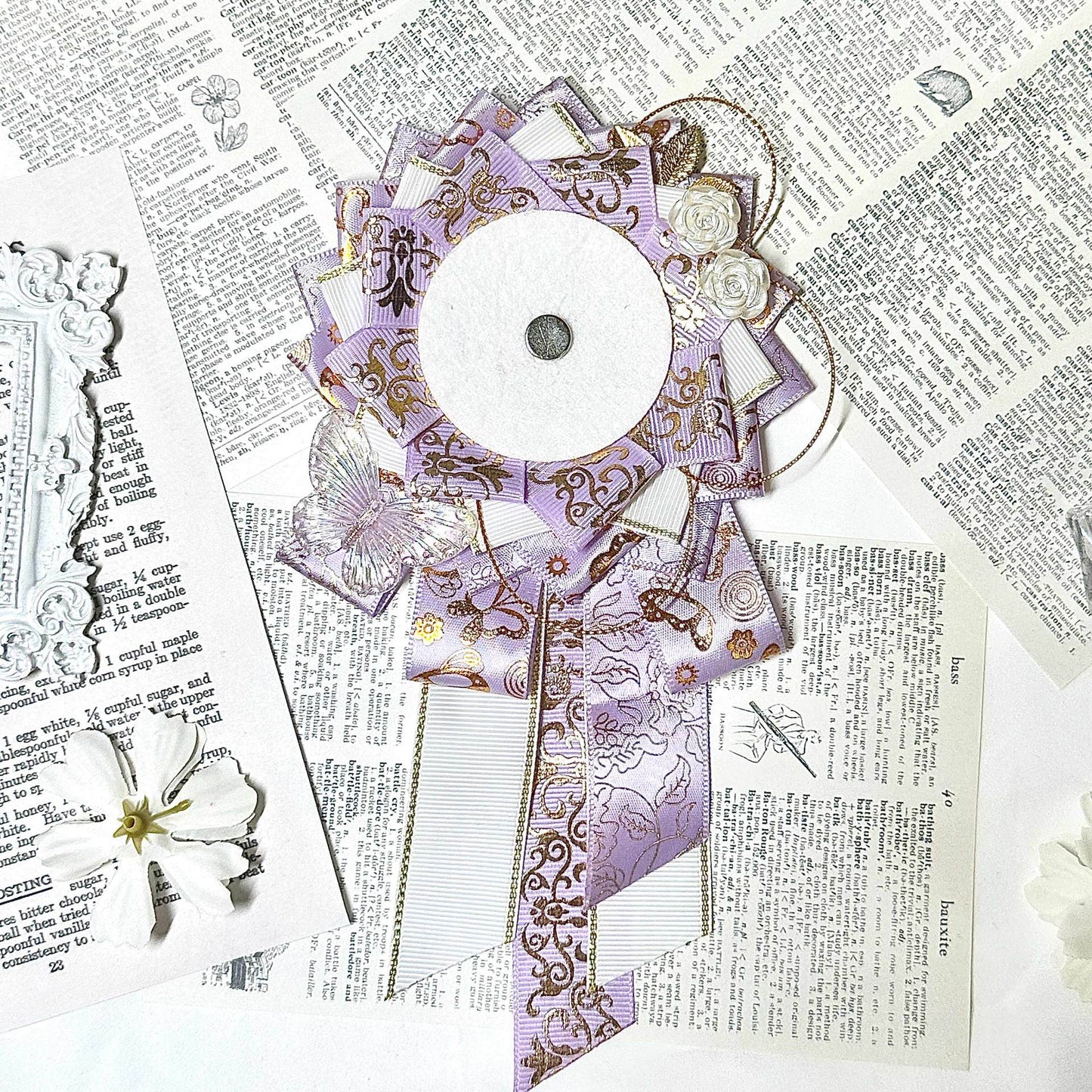 Gothic 75mm Can Badge Rosette Base