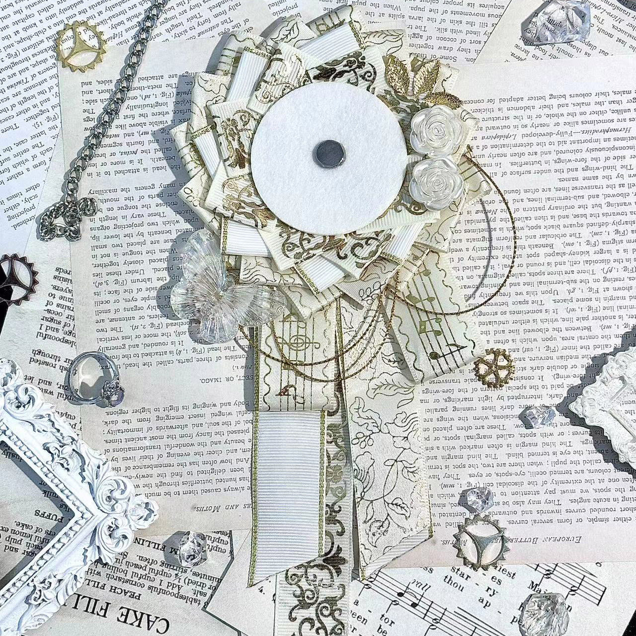 Gothic 75mm Can Badge Rosette Base