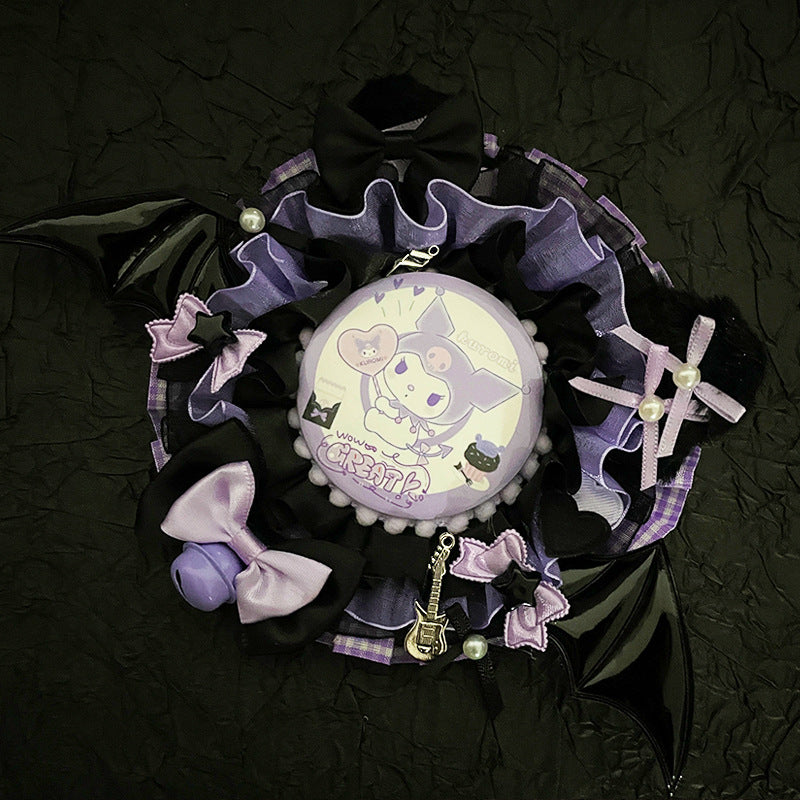 Gothic Bat Wings Can Badge Rosette Holder DIY Kit (55–75mm)