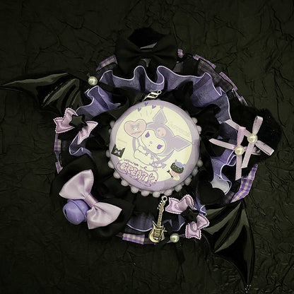 Gothic Bat Wings Can Badge Rosette Holder DIY Kit (55–75mm)