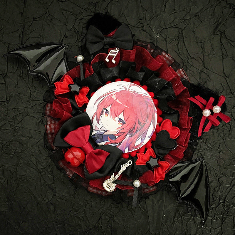 Gothic Bat Wings Can Badge Rosette Holder DIY Kit (55–75mm)