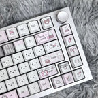 Gray Pink Miffy Bunny PBT Keycap Set
