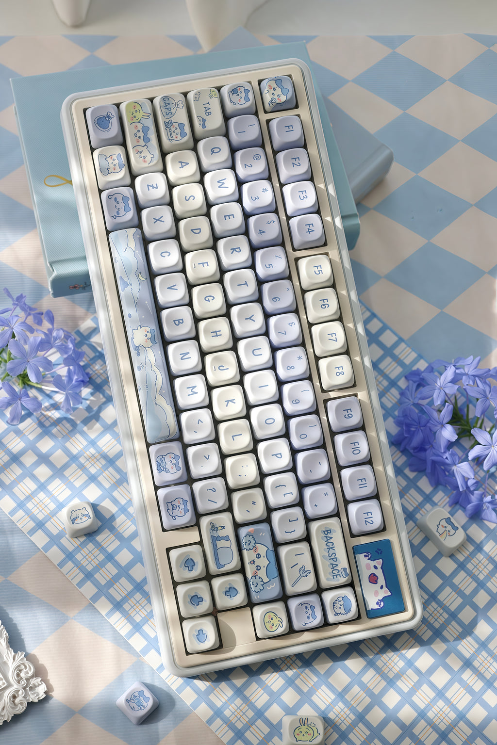 Hachiware 95-Key MOA Profile PBT Keycap Set