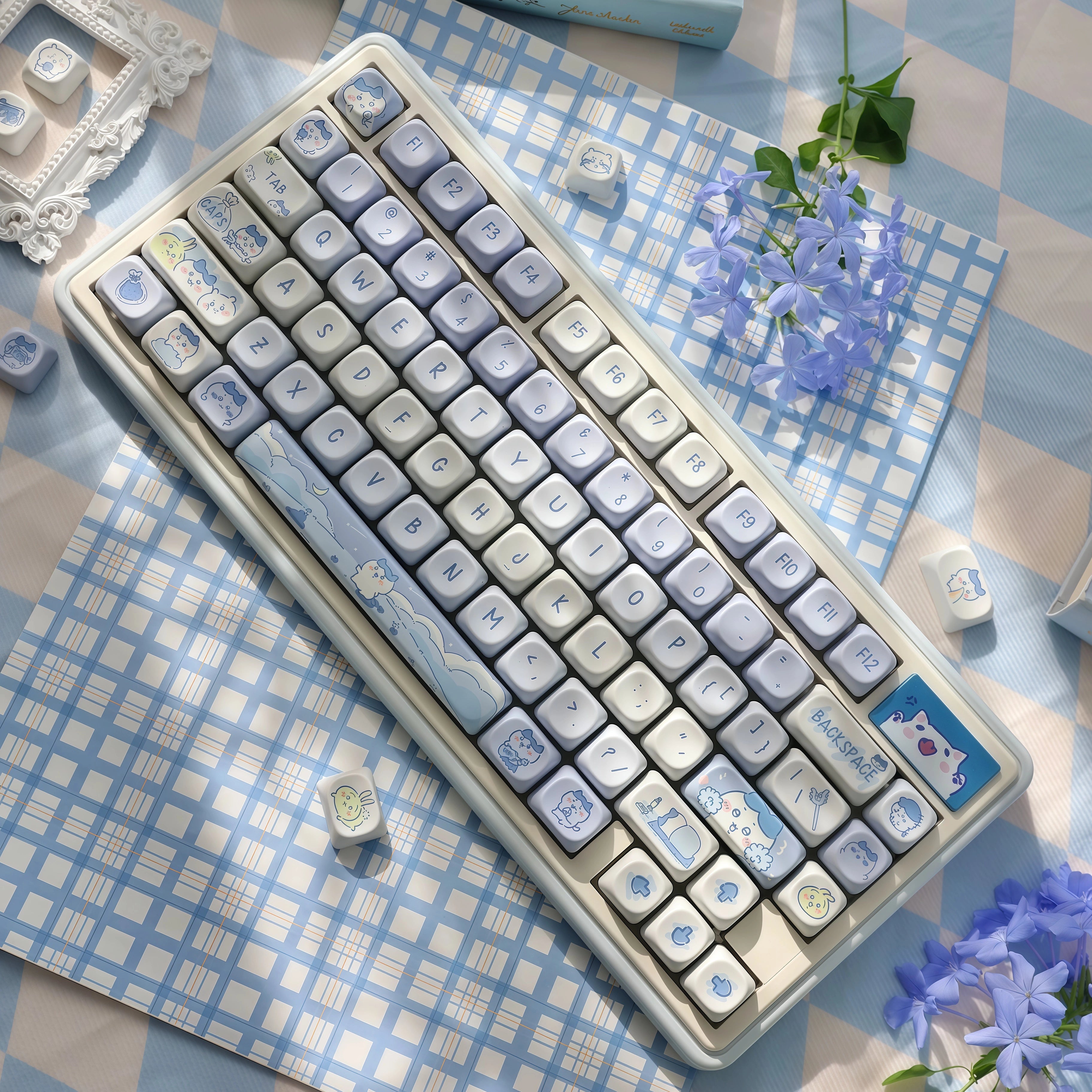 Hachiware 95-Key MOA Profile PBT Keycap Set
