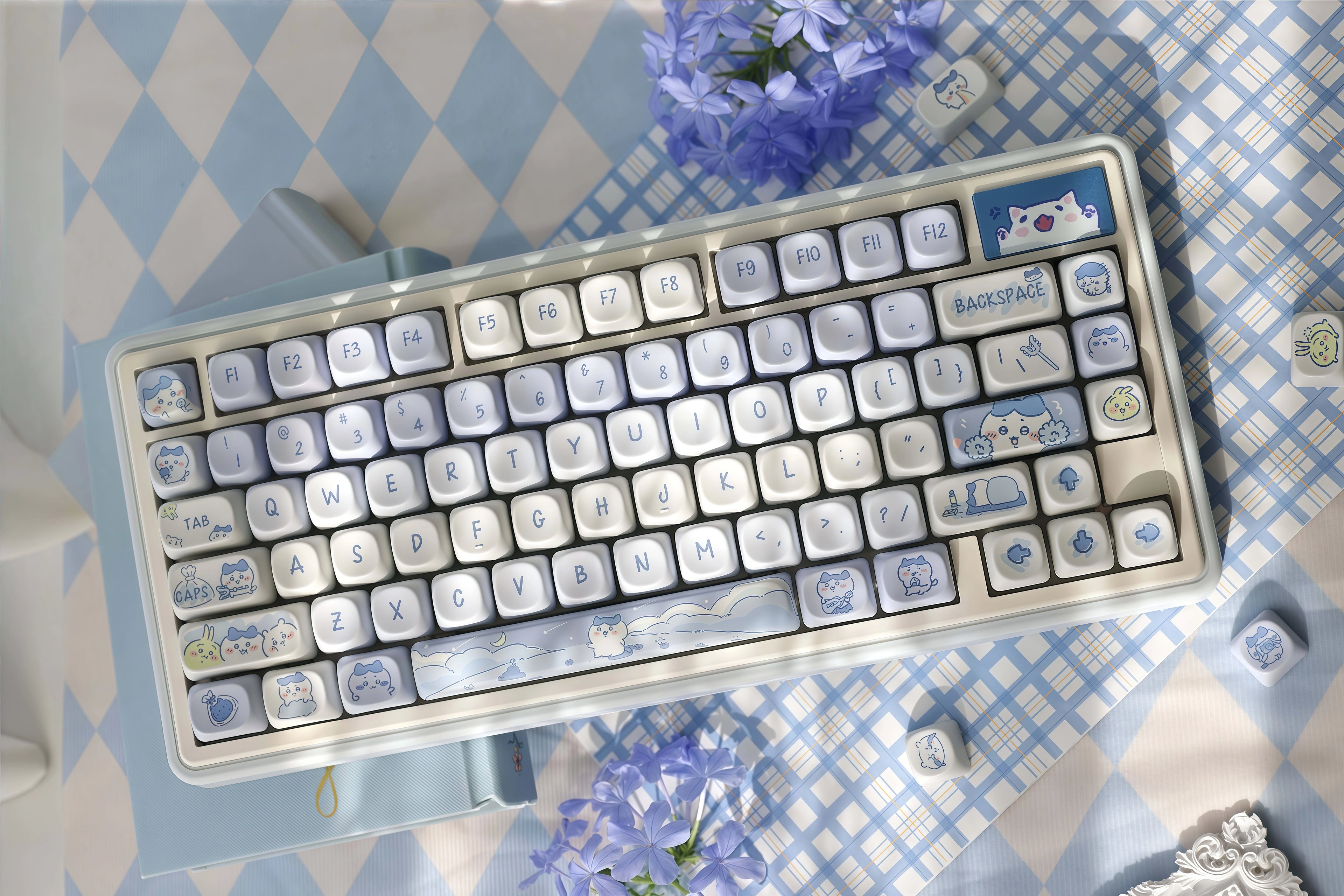 Hachiware 95-Key MOA Profile PBT Keycap Set