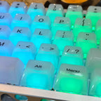 Hanbaiyu 115-Key Front-Legend Frosted Translucent PC Keycap Set