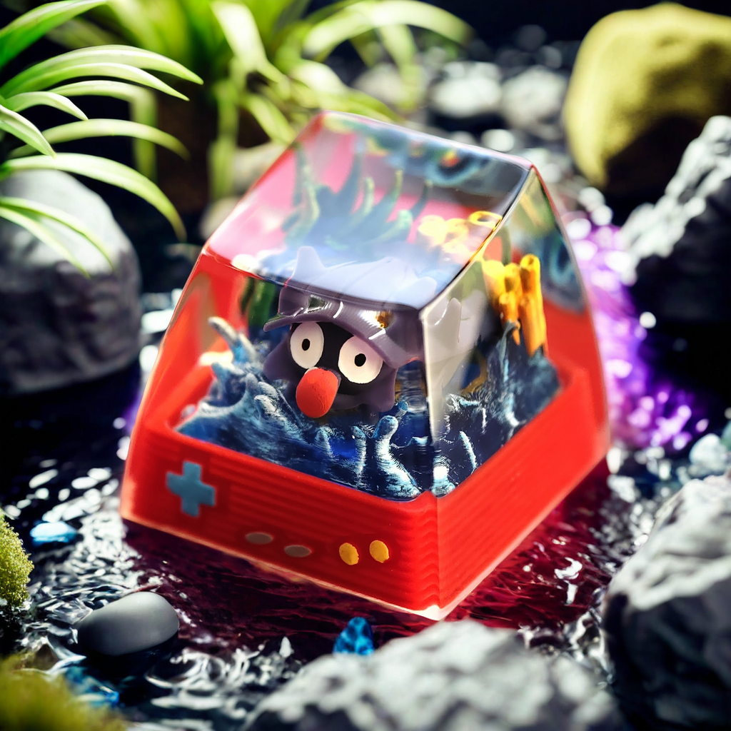Pokémon "Mudkip" Artisan Keycap - Crystal Resin Edition