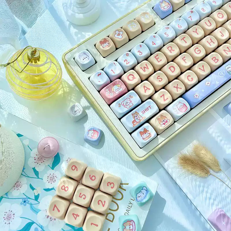 Happy Puppy Pink 130-Key PBT Keycap Set
