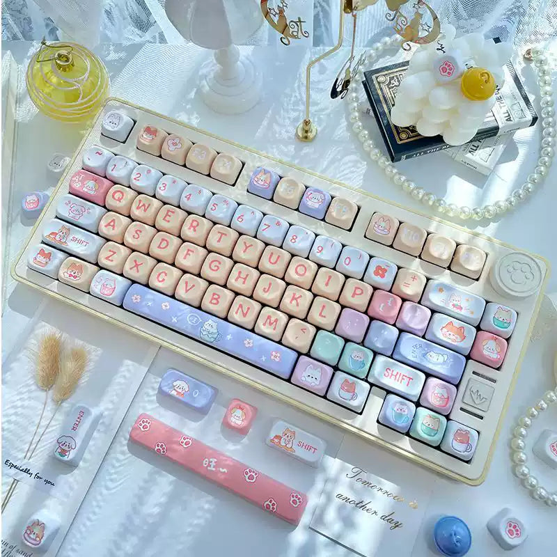 Happy Puppy Pink 130-Key PBT Keycap Set