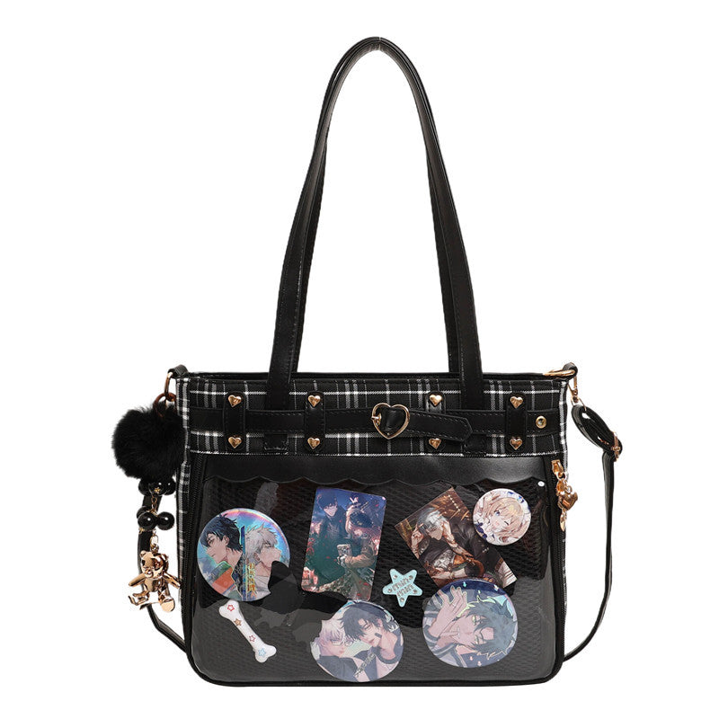 Freya Yami Kawaii Plaid Ita Tote Bag