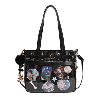 Freya Yami Kawaii Plaid Ita Tote Bag