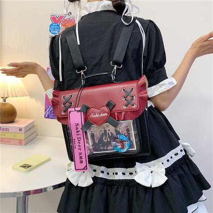 Heart Bow Ita Bag – 3-Way Sweet School Backpack & Crossbody