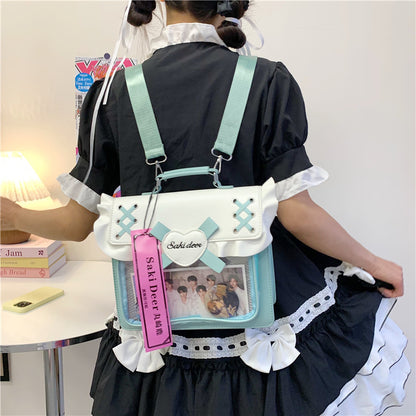 Heart Bow Ita Bag – 3-Way Sweet School Backpack & Crossbody