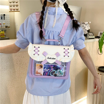 Heart Bow Ita Bag – 3-Way Sweet School Backpack & Crossbody